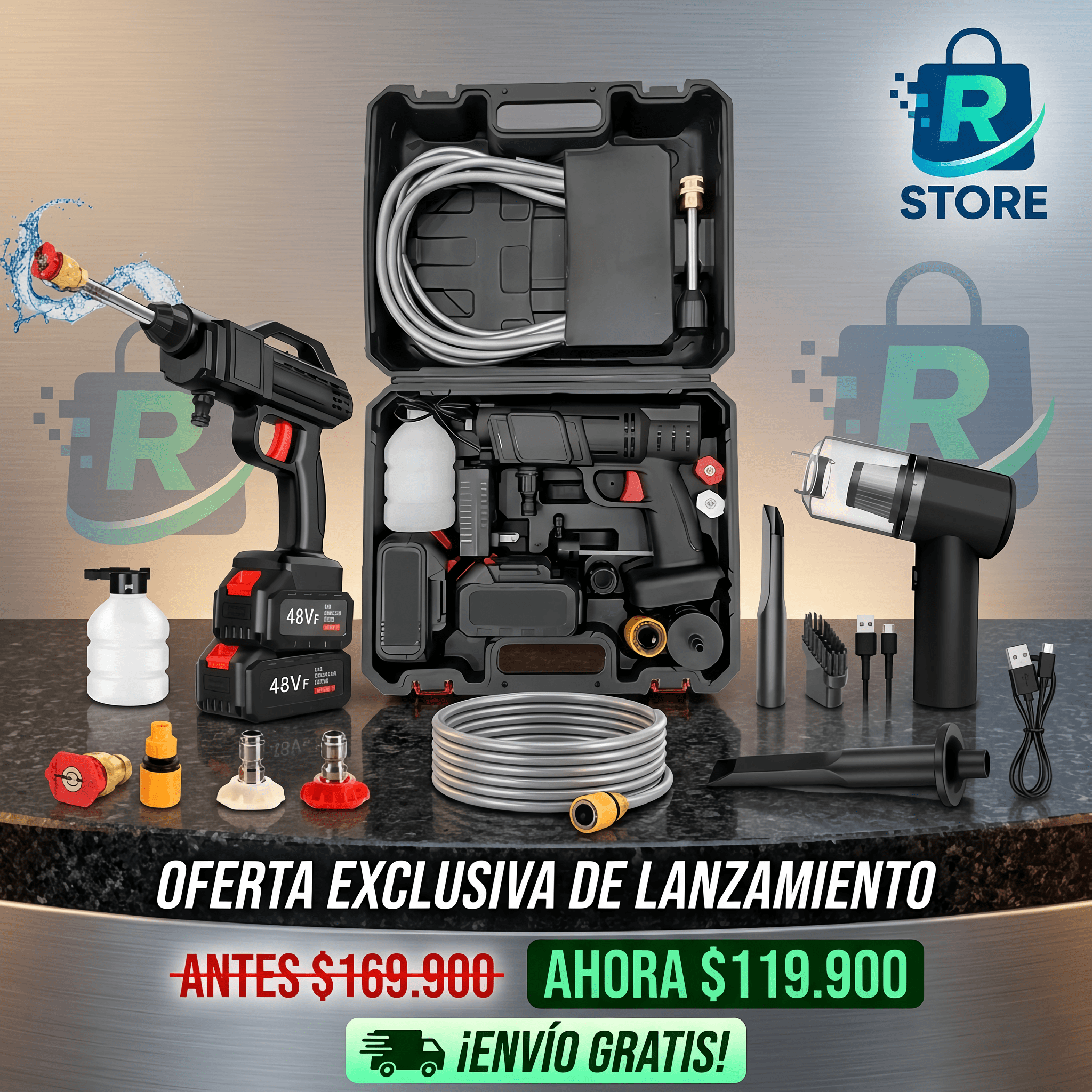 Combo Hidrolavadora + Mini Aspiradora