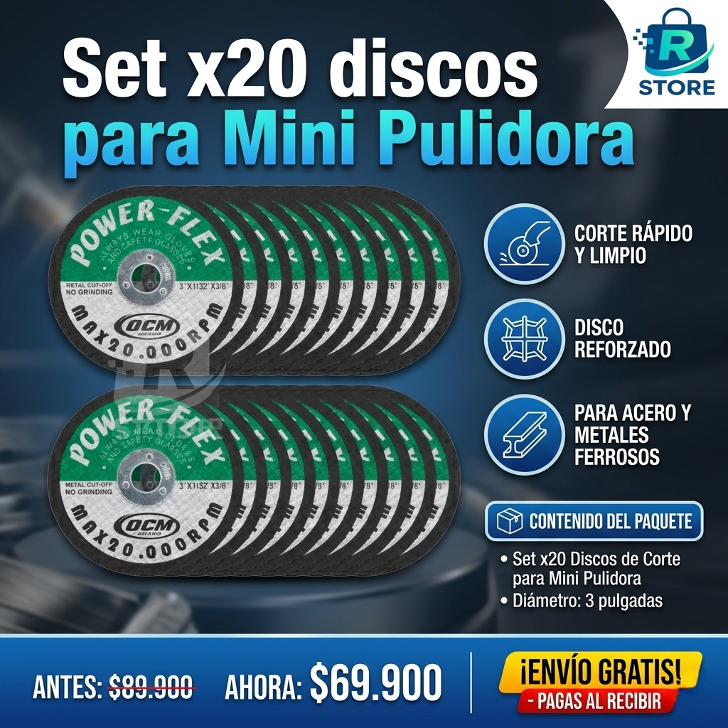 Set x20 Discos para Mini Pulidora