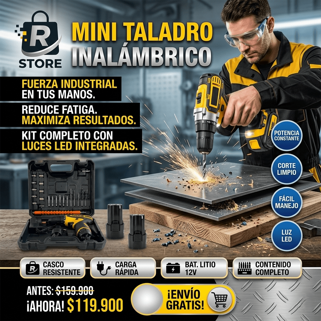 Mini Taladro Eléctrico Inalámbrico